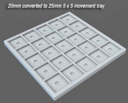 20mm Square Base Movement Trays – PLA Plastic Organizers for Warhammer AOS, D&D & Tabletop Wargames