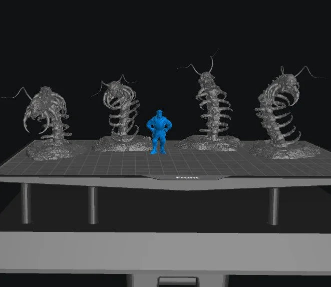 Fire Centipedes Set – 12K Resin D&D Miniatures (With Bases) for Warhammer, Pathfinder & RPGs