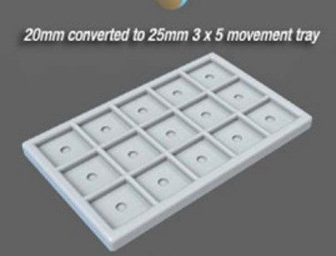 20mm Square Base Movement Trays – PLA Plastic Organizers for Warhammer AOS, D&D & Tabletop Wargames