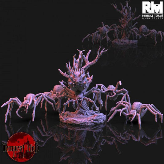 Tempest Hold Graveyard Spiders | 12K Resin Swarm for D&D & Warhammer AoS