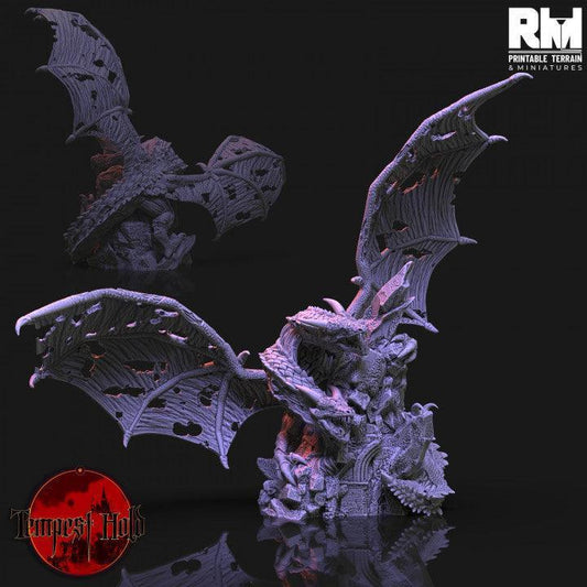Zombie Dragon by RM Printables | 12K Resin Miniature for D&D, Warhammer AOS & RPGs
