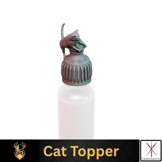 Cat Color Cap | 12K Resin Dropper Bottle Holder for Vallejo & Army Painter