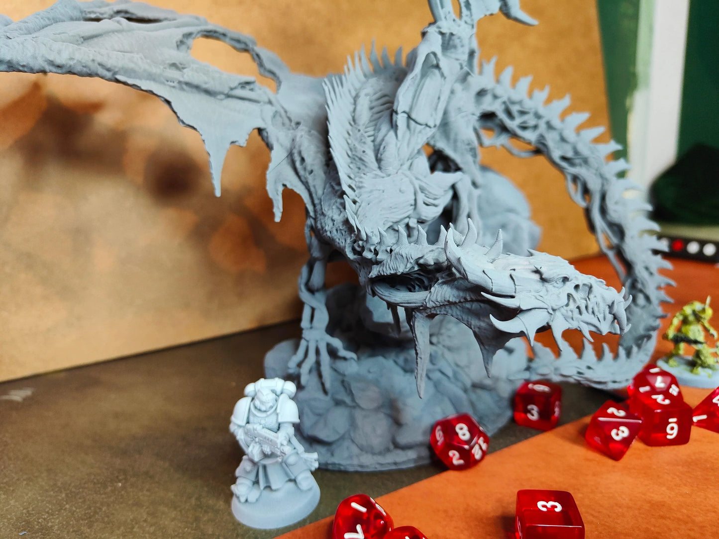Undead Dragon | 12K Resin Miniature with Base for D&D, Warhammer AOS & RPGs