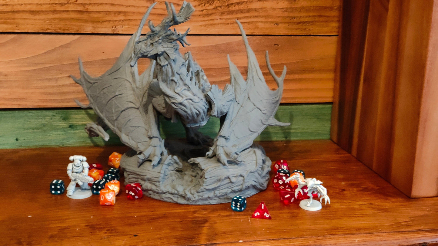 Elder Forest Dragon by RM Printables | 12K Resin Miniature for D&D, Warhammer AOS & RPGs