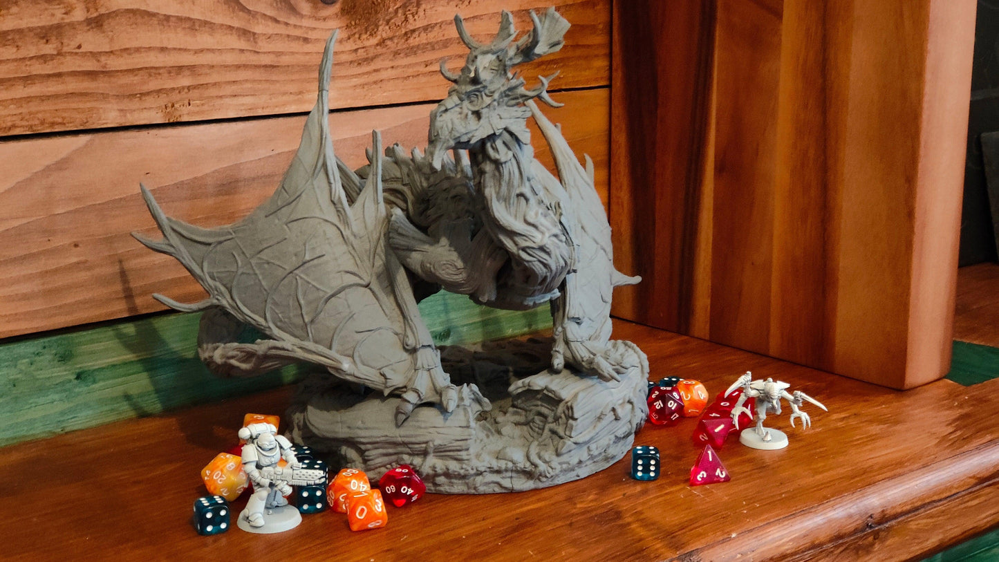 Elder Forest Dragon by RM Printables | 12K Resin Miniature for D&D, Warhammer AOS & RPGs