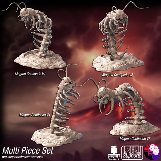 Fire Centipedes Set – 12K Resin D&D Miniatures (With Bases) for Warhammer, Pathfinder & RPGs