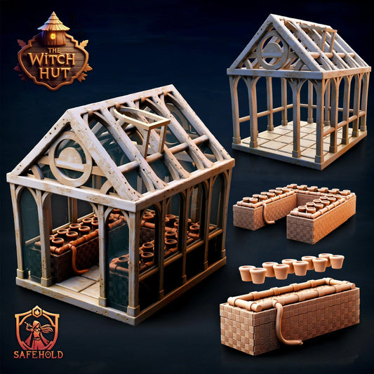 The Witches Greenhouse – PLA Plastic Fantasy Terrain for D&D, Warhammer AOS & RPGs