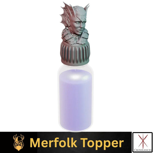 Merfolk Cap | 12K Resin Dropper Bottle Holder for Vallejo & Army Painter