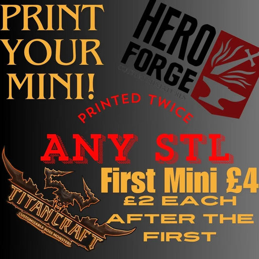 Custom Miniature Printing Service | 28mm to 35mm Scale | 12K Resin Quality