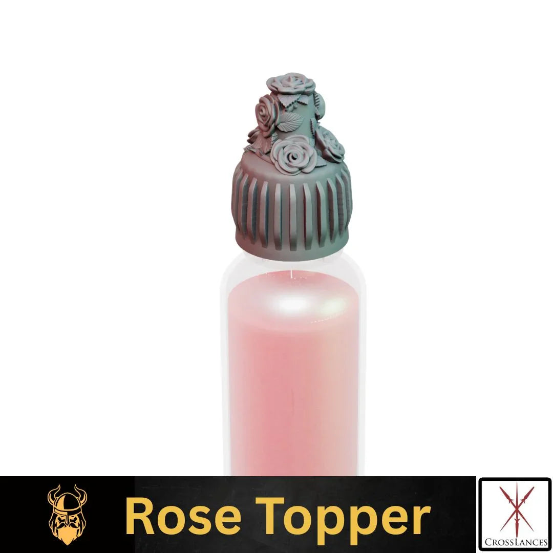 Rose Cap | 12K Resin Dropper Bottle Holder for Vallejo & Army Painter