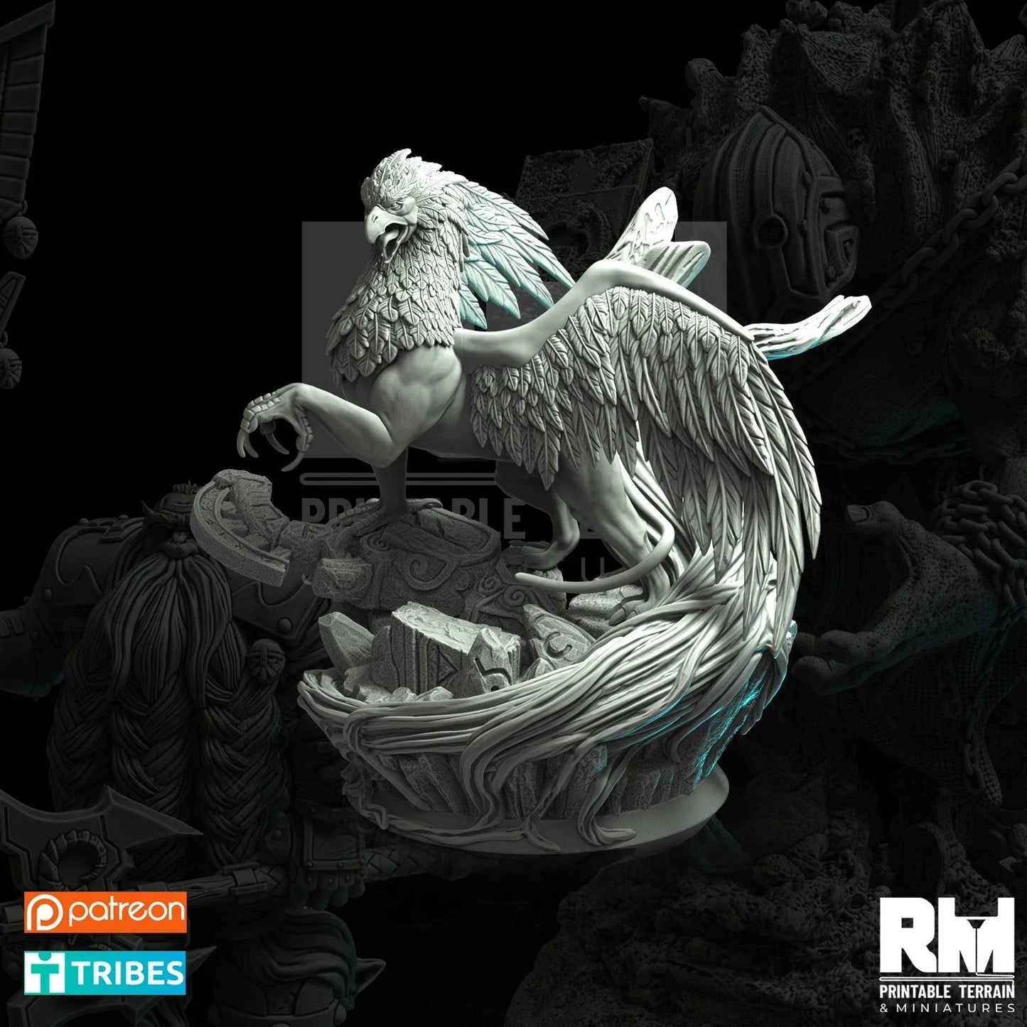 Ancient Griffon | 12K Resin Beast for D&D & Warhammer AoS