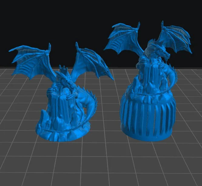 Silver Dragon Cap | 12K Resin Dropper Bottle Holder for Vallejo & Army Painter