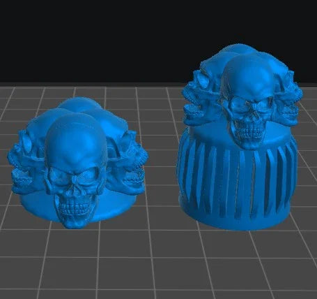 Skull Cap | 12K Resin Dropper Bottle Holder for Vallejo & Army Painter