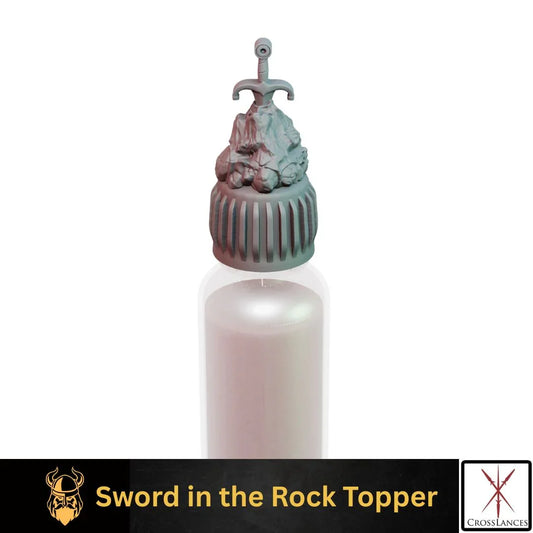 Sword in the Stone Cap | 12K Resin Dropper Bottle Holder for Vallejo & Army Painter
