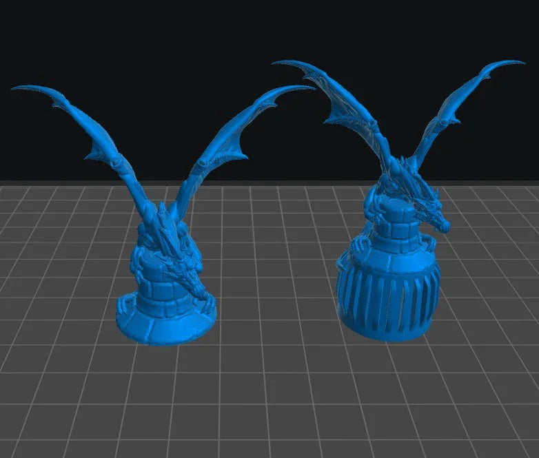 White Dragon Cap | 12K Resin Dropper Bottle Holder for Vallejo & Army Painter