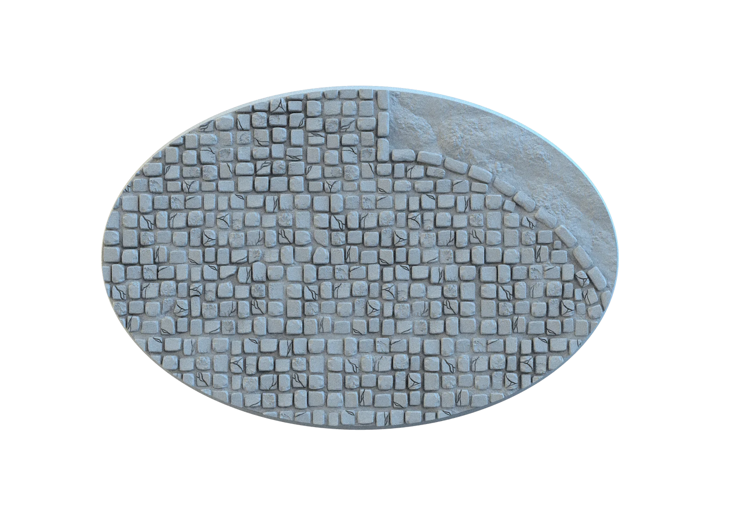 Cobblestone Oval Bases – 12K Resin Base Set for Warhammer, D&D & Tabletop Wargames