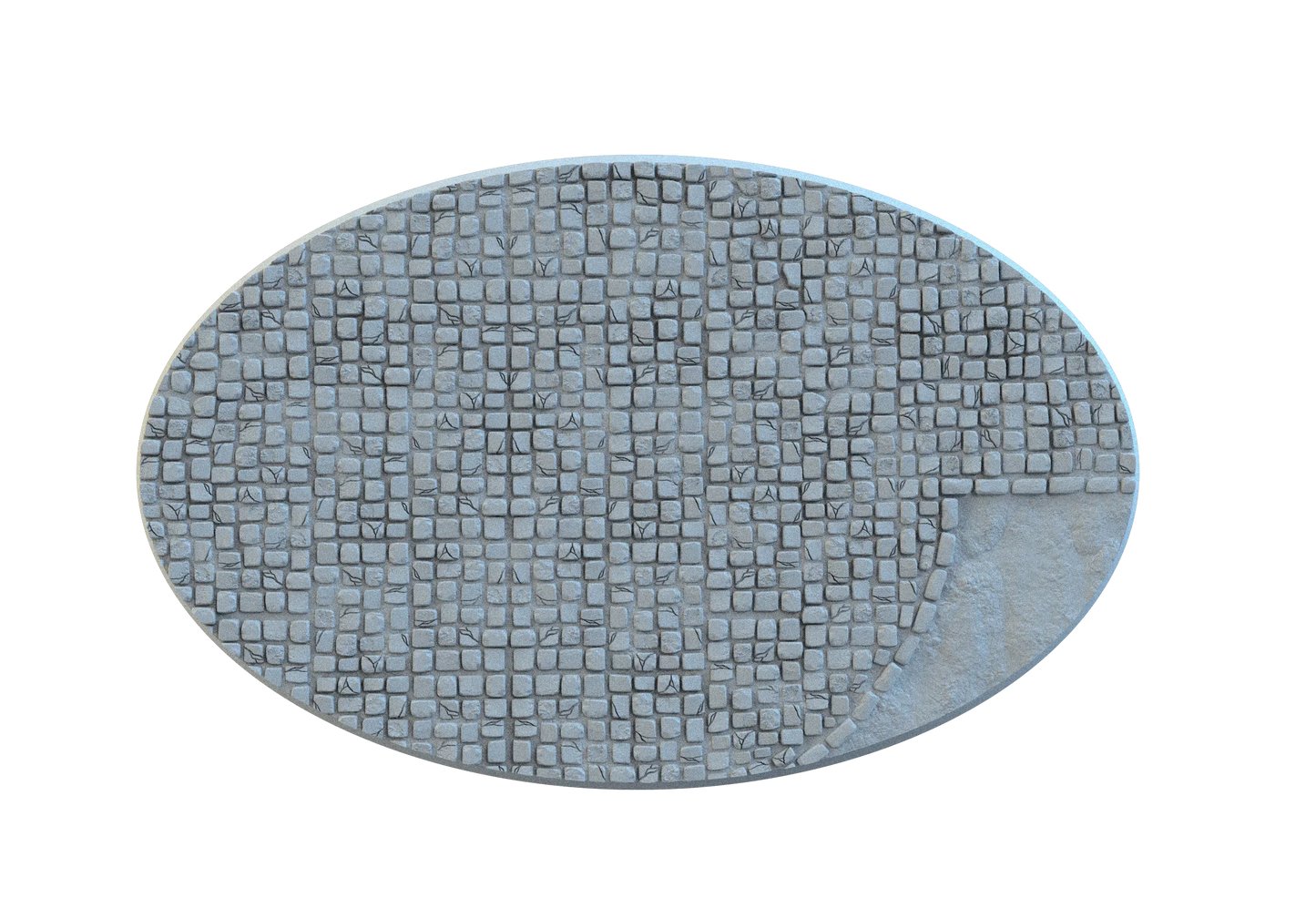 Cobblestone Oval Bases – 12K Resin Base Set for Warhammer, D&D & Tabletop Wargames