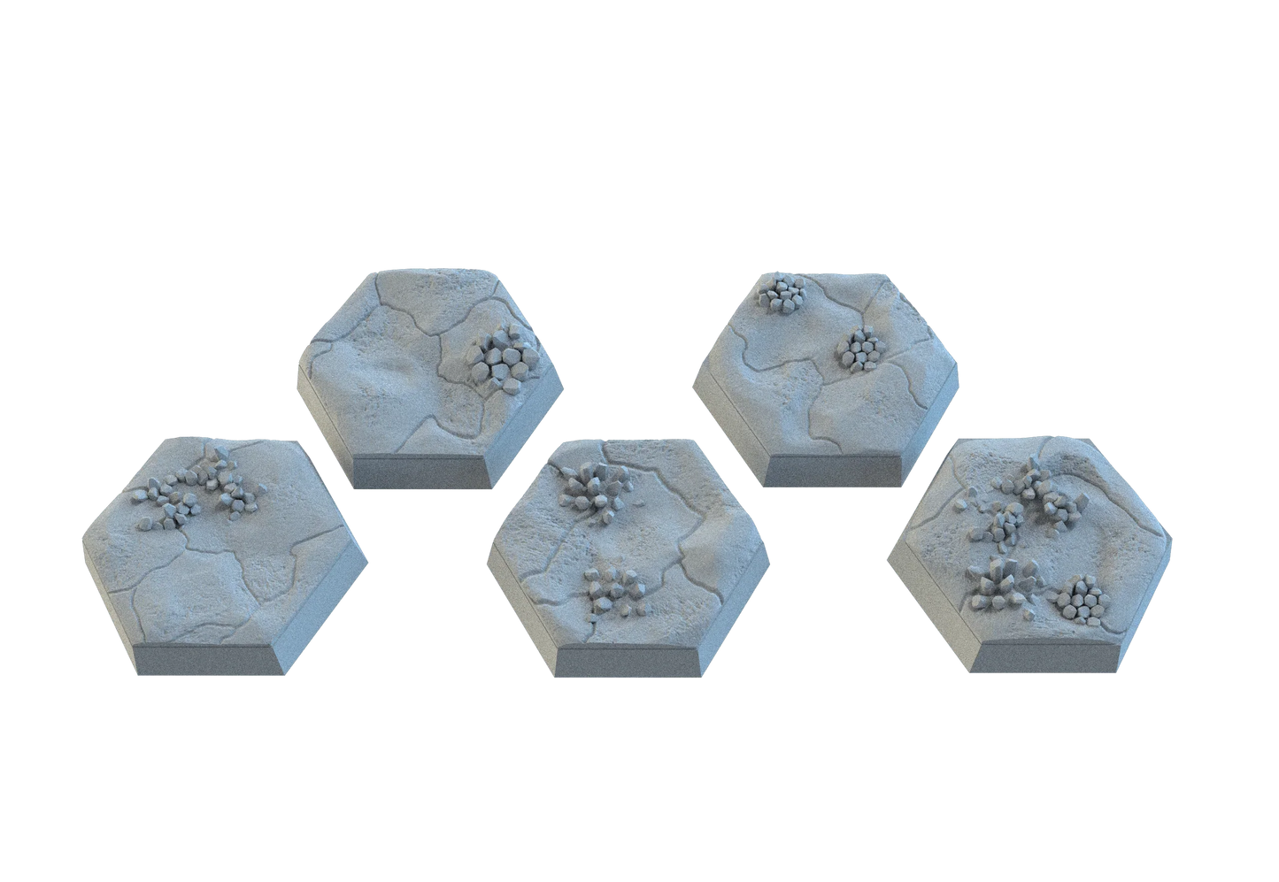 Crystal Hex Bases – Premium 12K Resin Fantasy/Sci-Fi Bases for Tabletop Gaming