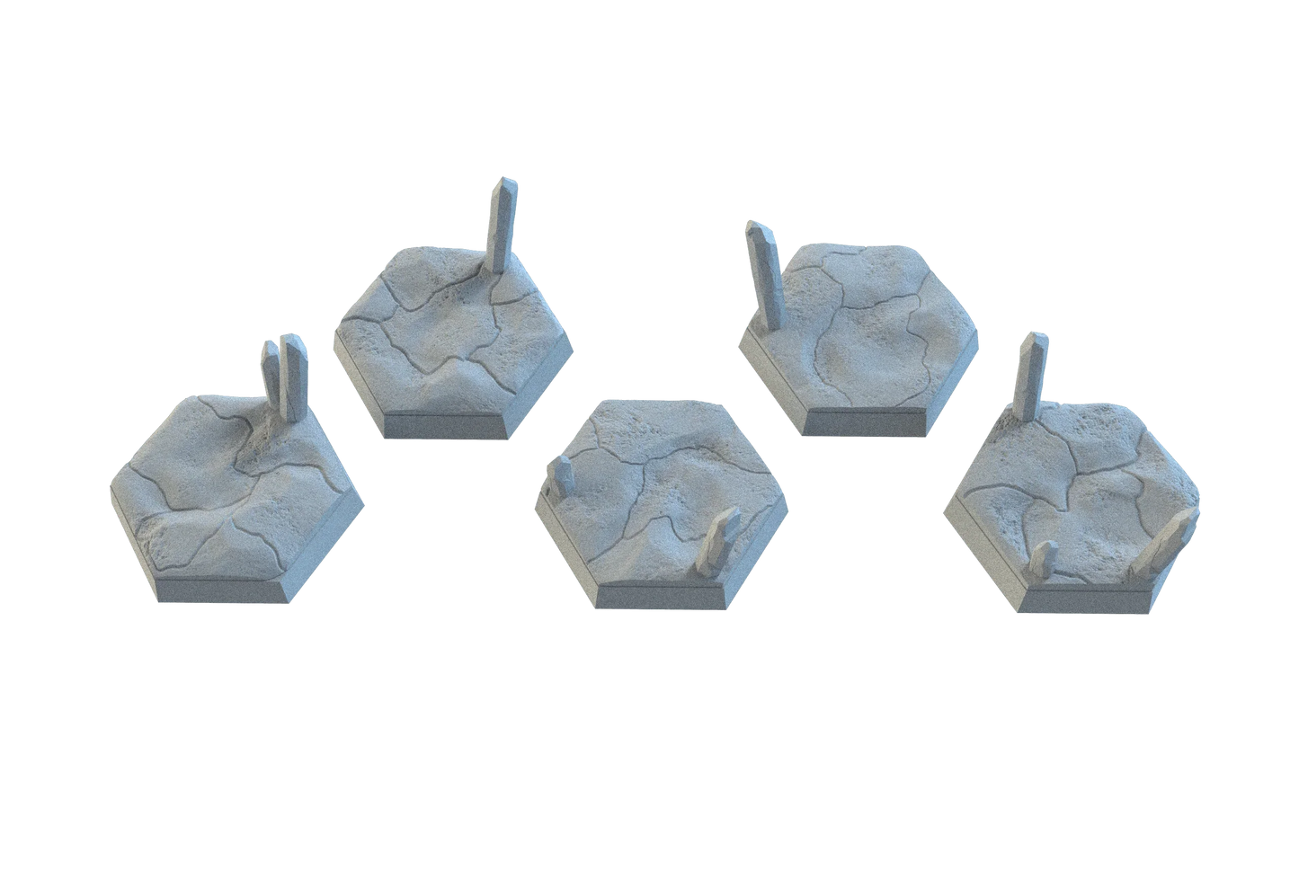 Crystal Hex Bases – Premium 12K Resin Fantasy/Sci-Fi Bases for Tabletop Gaming