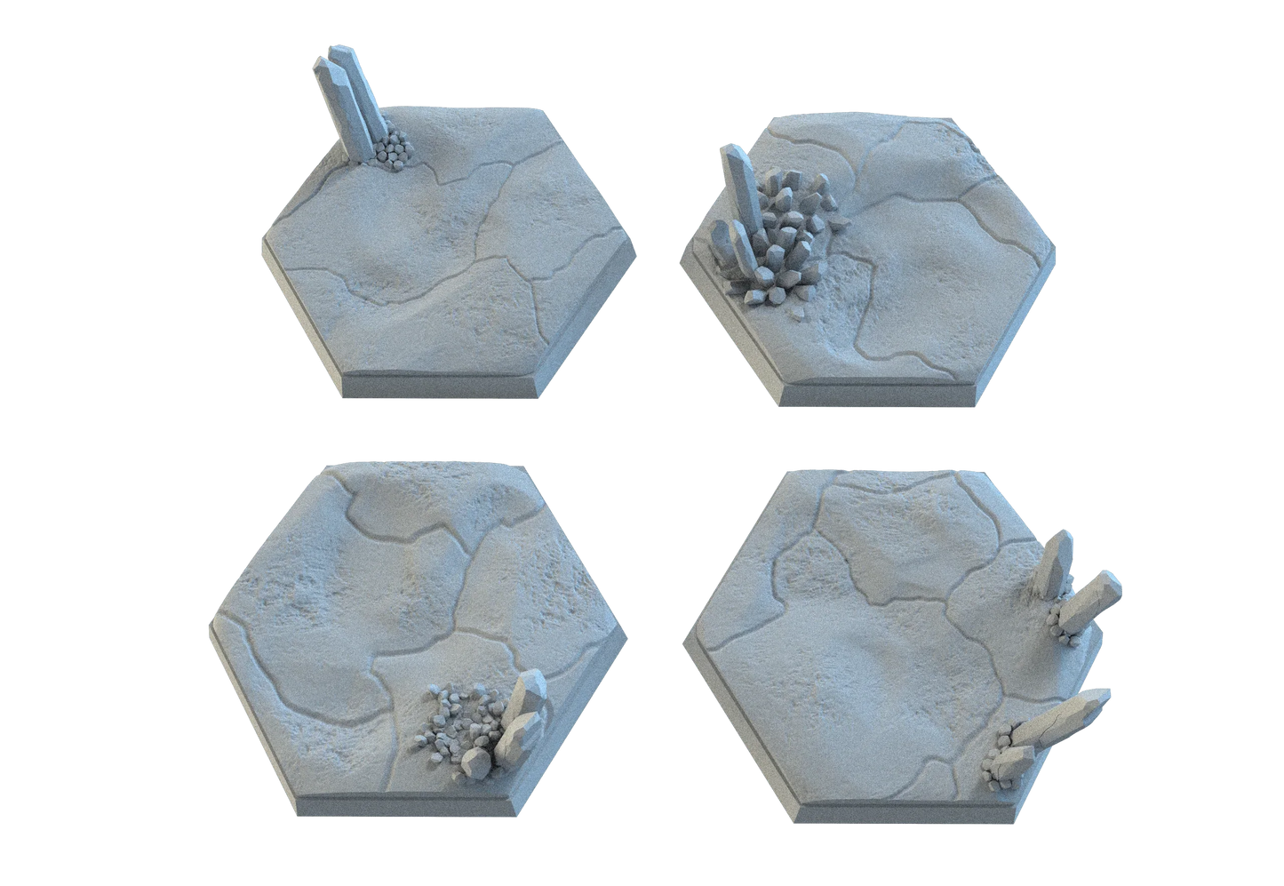 Crystal Hex Bases – Premium 12K Resin Fantasy/Sci-Fi Bases for Tabletop Gaming