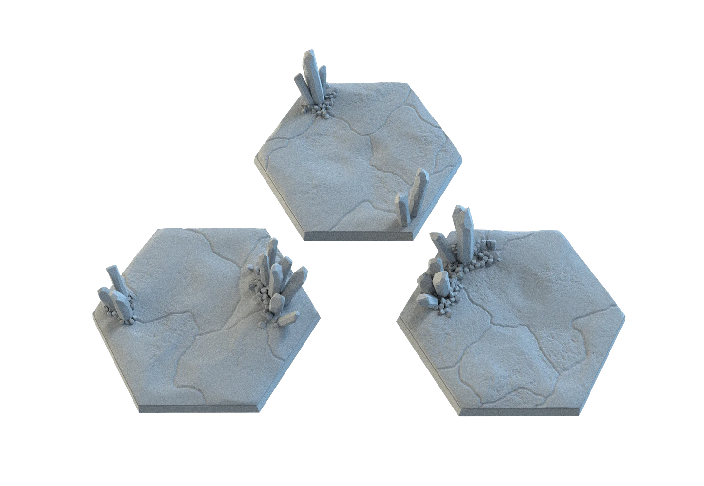 Crystal Hex Bases – Premium 12K Resin Fantasy/Sci-Fi Bases for Tabletop Gaming