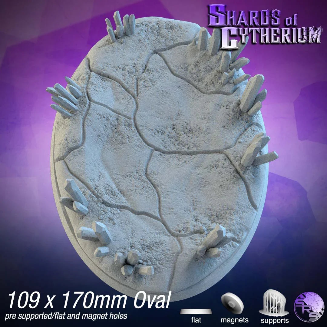 Crystal Oval Bases – Premium 12K Resin Fantasy/Sci-Fi Bases for Tabletop Gaming