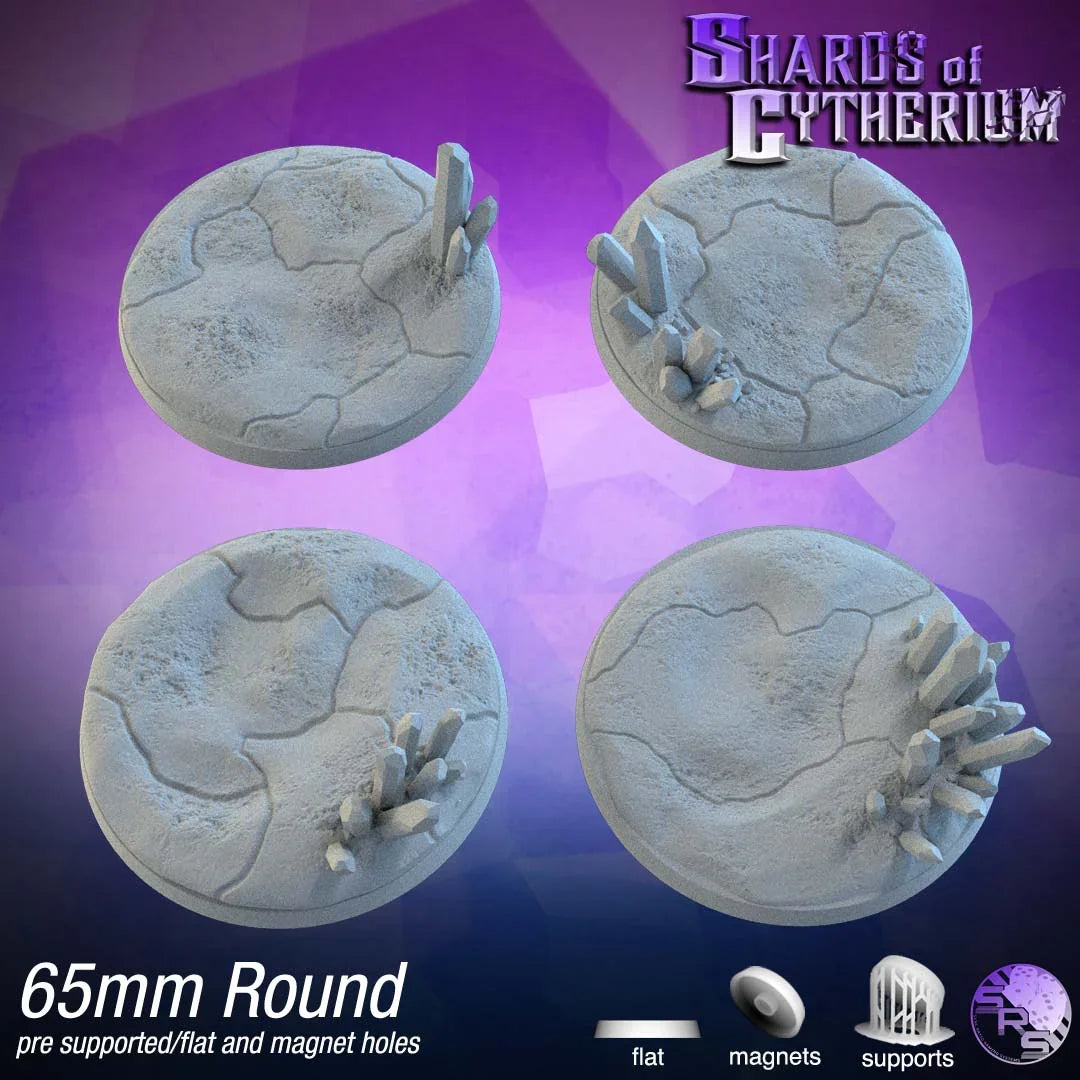 Crystal Circle Bases – Premium 12K Resin Fantasy/Sci-Fi Bases for Tabletop Gaming