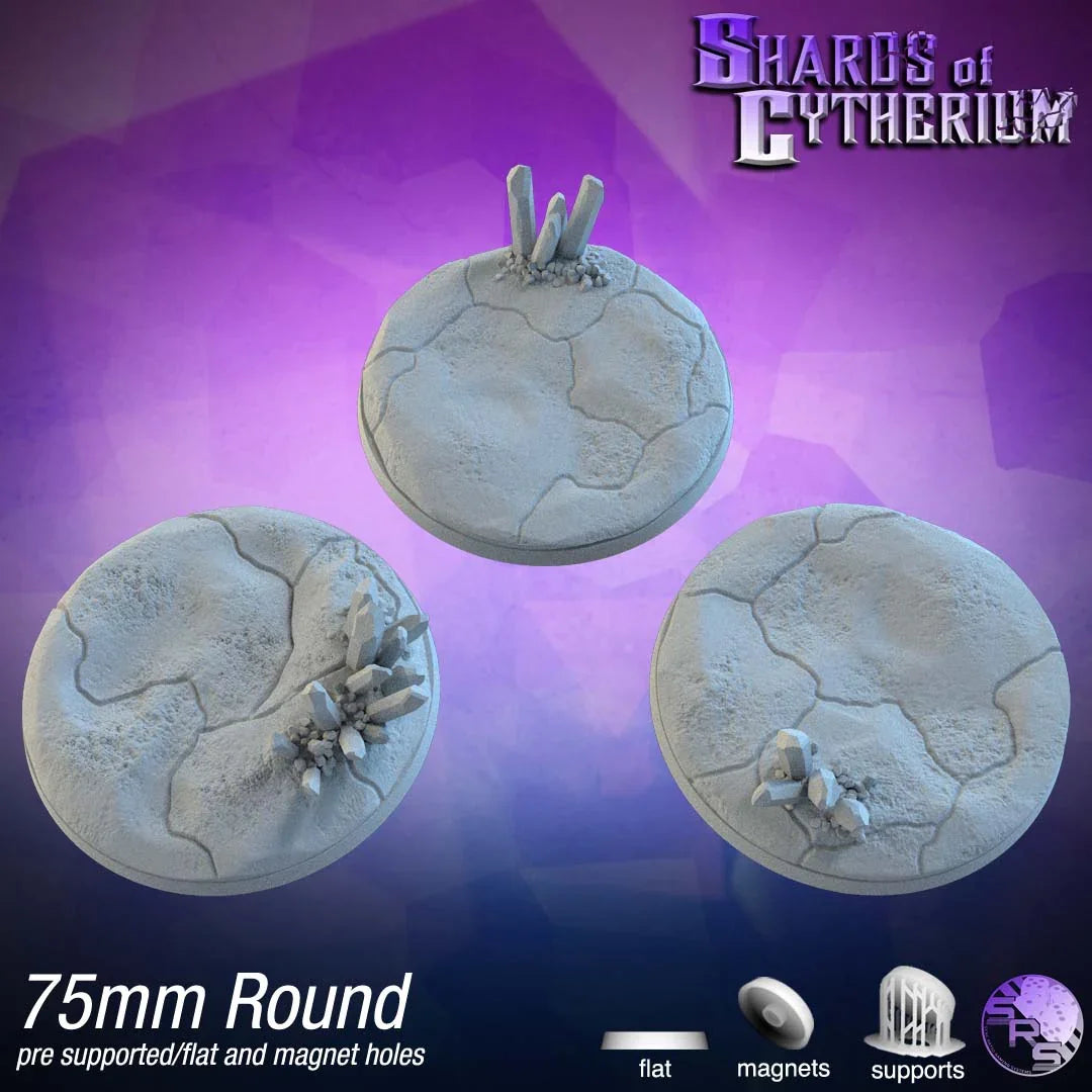 Crystal Circle Bases – Premium 12K Resin Fantasy/Sci-Fi Bases for Tabletop Gaming