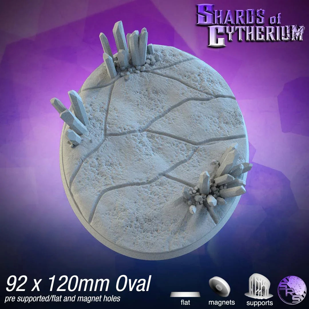 Crystal Oval Bases – Premium 12K Resin Fantasy/Sci-Fi Bases for Tabletop Gaming
