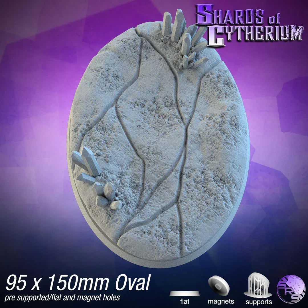 Crystal Oval Bases – Premium 12K Resin Fantasy/Sci-Fi Bases for Tabletop Gaming