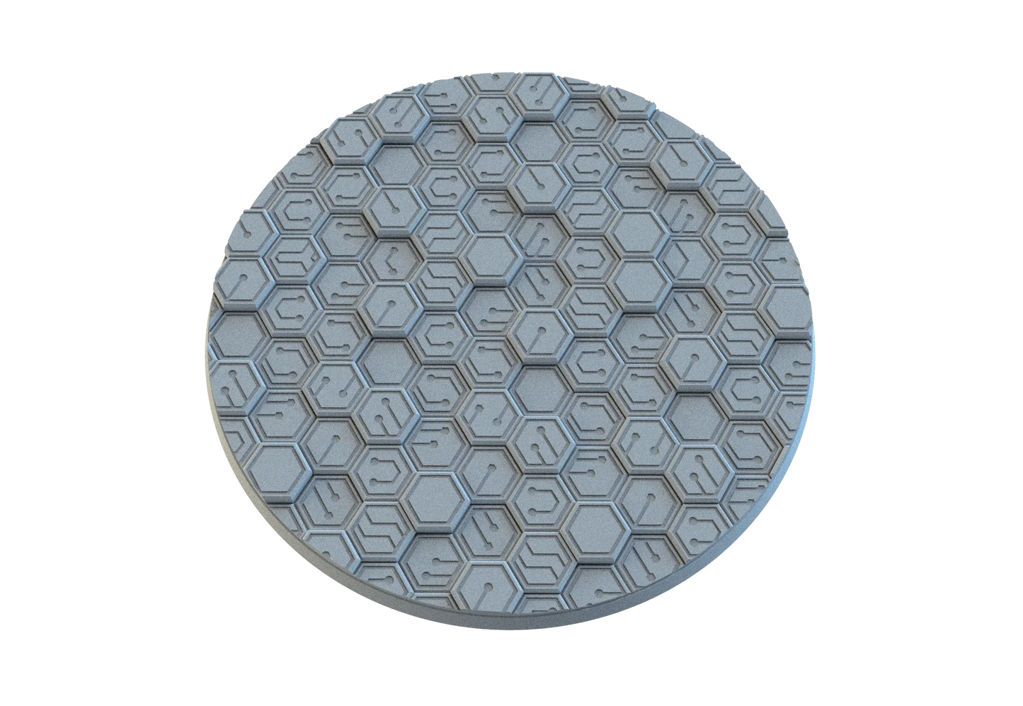 Cyberhex Circle Resin Bases | Futuristic 12K Tech Bases for Necromunda, Warhammer 40k & Sci-Fi