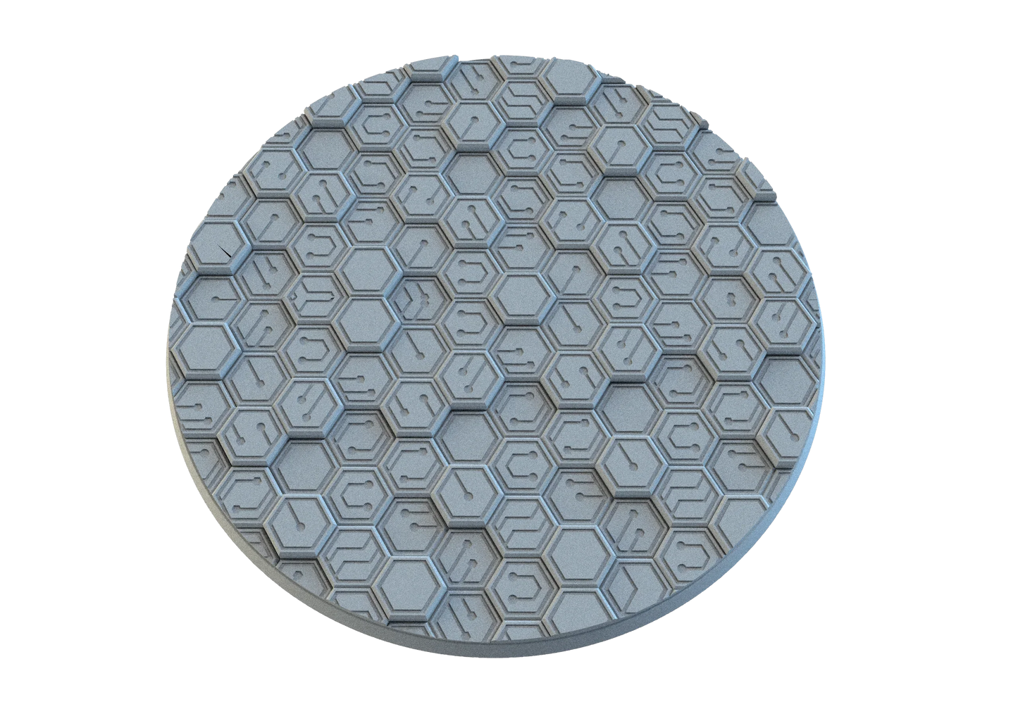 Cyberhex Circle Resin Bases | Futuristic 12K Tech Bases for Necromunda, Warhammer 40k & Sci-Fi