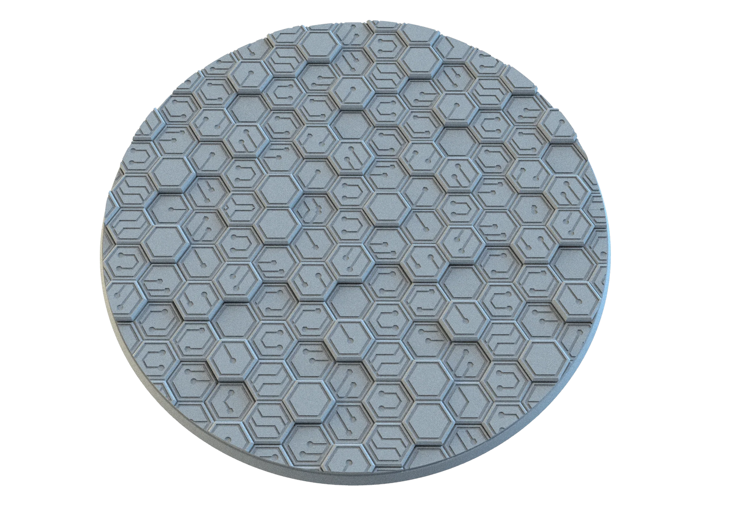 Cyberhex Circle Resin Bases | Futuristic 12K Tech Bases for Necromunda, Warhammer 40k & Sci-Fi