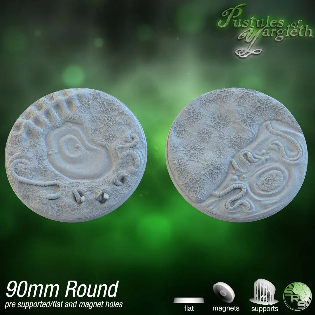 Diseased Circle Resin Bases | Nurgle Rot & Blight for Death Guard, Warhammer, D&D