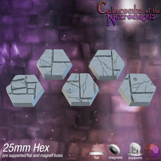 Dungeon Floor Hex Resin Bases | Ancient Stone for D&D, Pathfinder & RPGs
