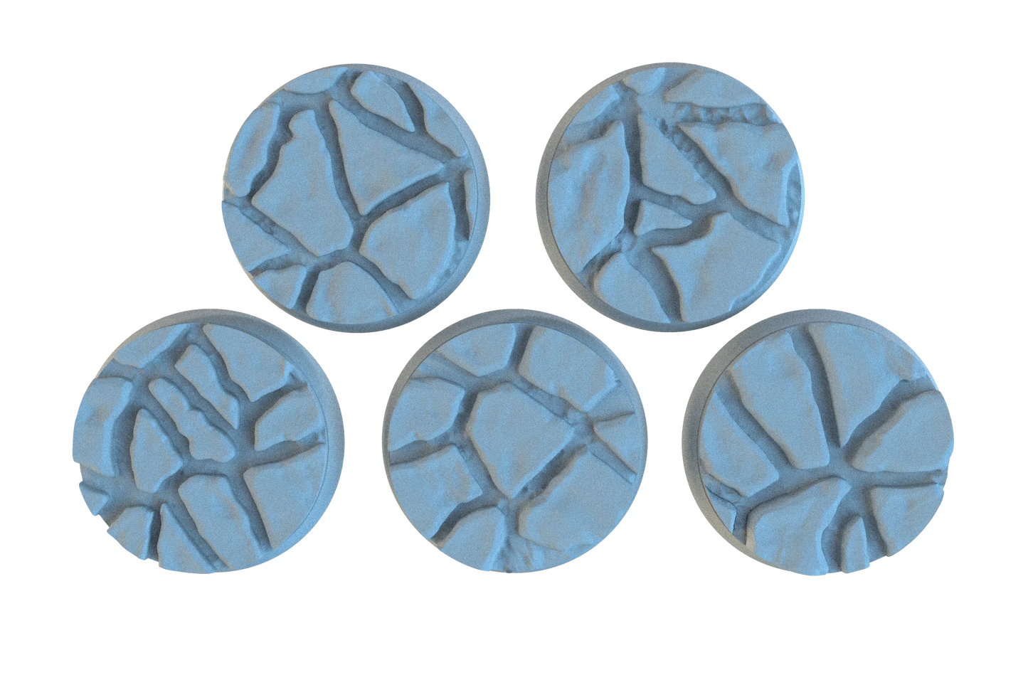 Flagstone Circle Resin Bases | Classic Castle Stone for D&D, Warhammer & RPGs