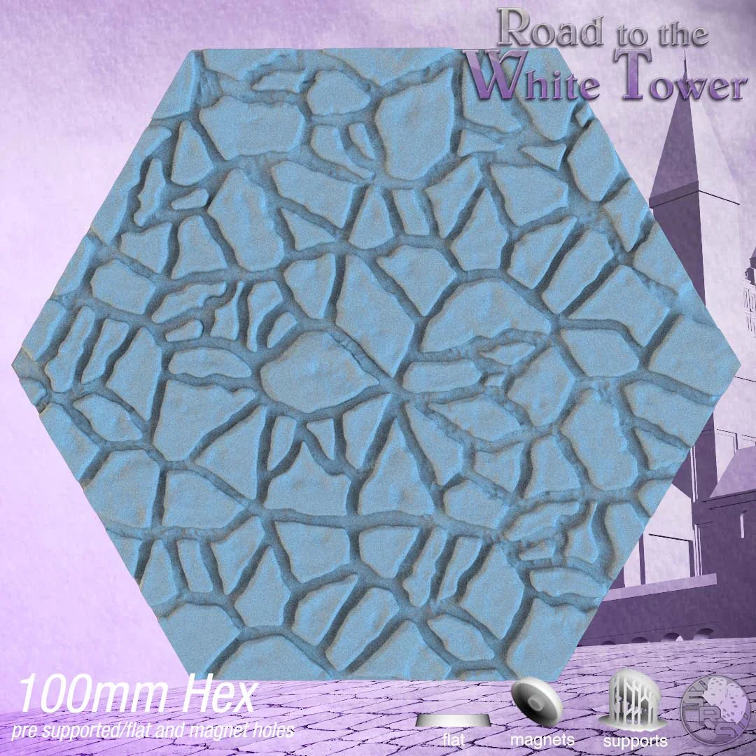 Flagstone Hex Resin Bases | Classic Castle Stone for D&D, Warhammer & RPGs