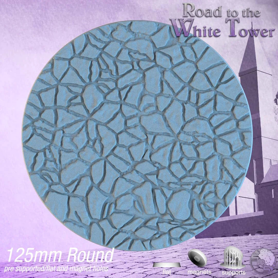 Flagstone Circle Resin Bases | Classic Castle Stone for D&D, Warhammer & RPGs