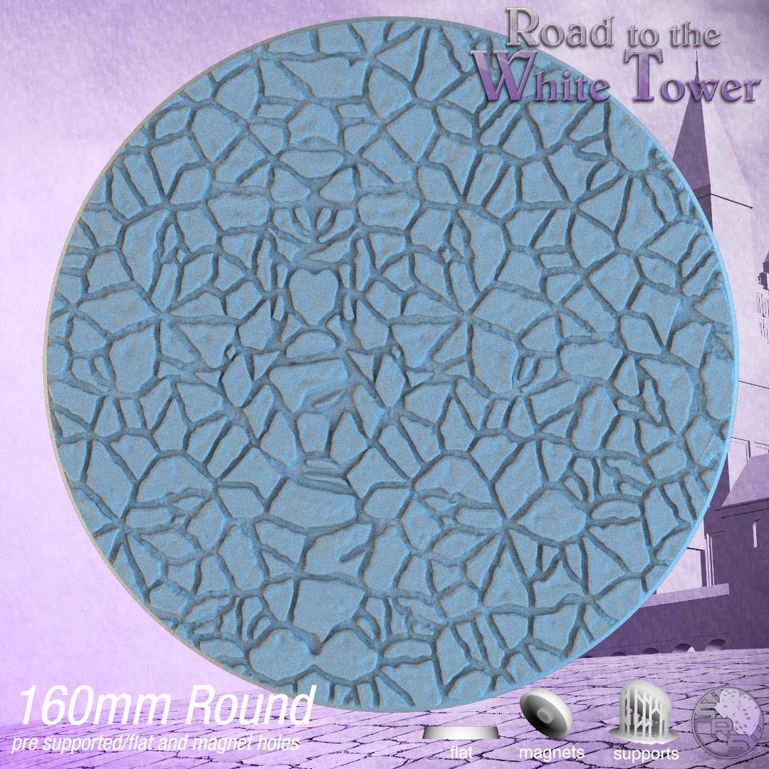 Flagstone Circle Resin Bases | Classic Castle Stone for D&D, Warhammer & RPGs