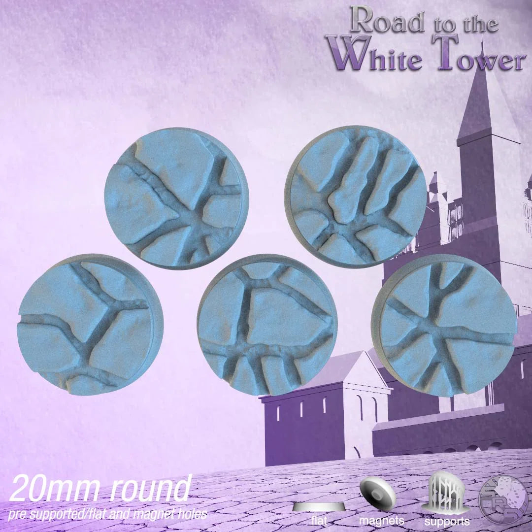 Flagstone Circle Resin Bases | Classic Castle Stone for D&D, Warhammer & RPGs
