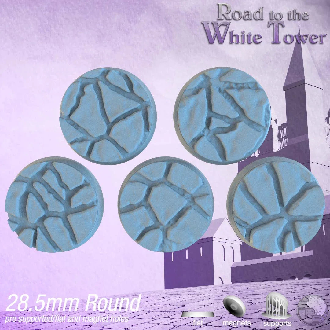Flagstone Circle Resin Bases | Classic Castle Stone for D&D, Warhammer & RPGs