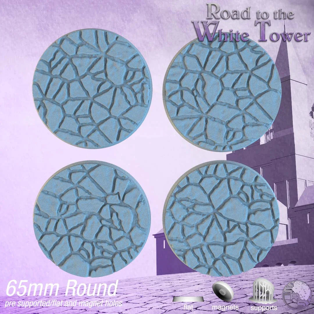 Flagstone Circle Resin Bases | Classic Castle Stone for D&D, Warhammer & RPGs