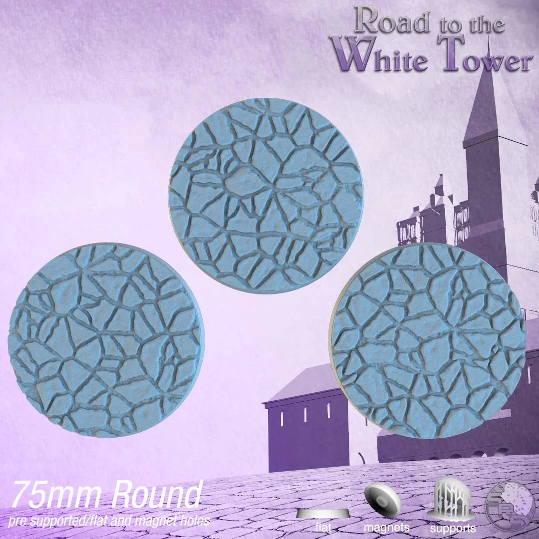 Flagstone Circle Resin Bases | Classic Castle Stone for D&D, Warhammer & RPGs