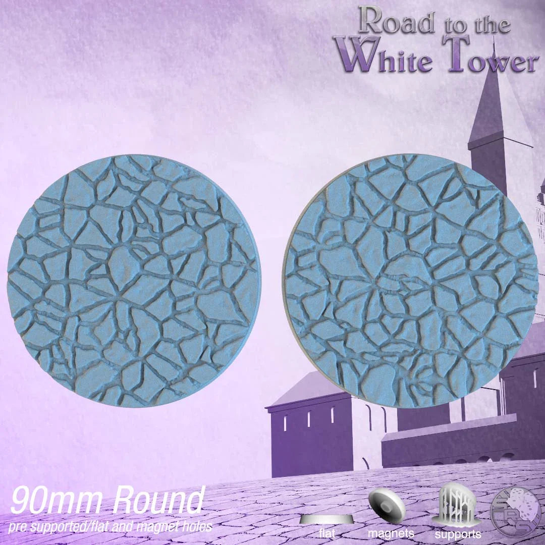 Flagstone Circle Resin Bases | Classic Castle Stone for D&D, Warhammer & RPGs