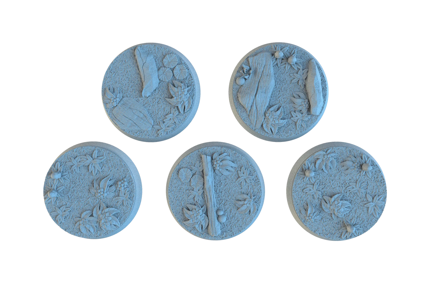 Forest Floor Circle Resin Bases | Wild Woods for D&D, Sylvaneth, Wargaming