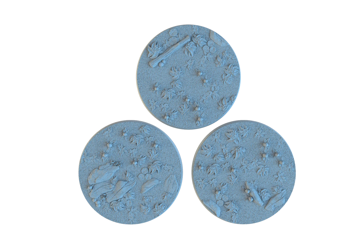 Forest Floor Circle Resin Bases | Wild Woods for D&D, Sylvaneth, Wargaming