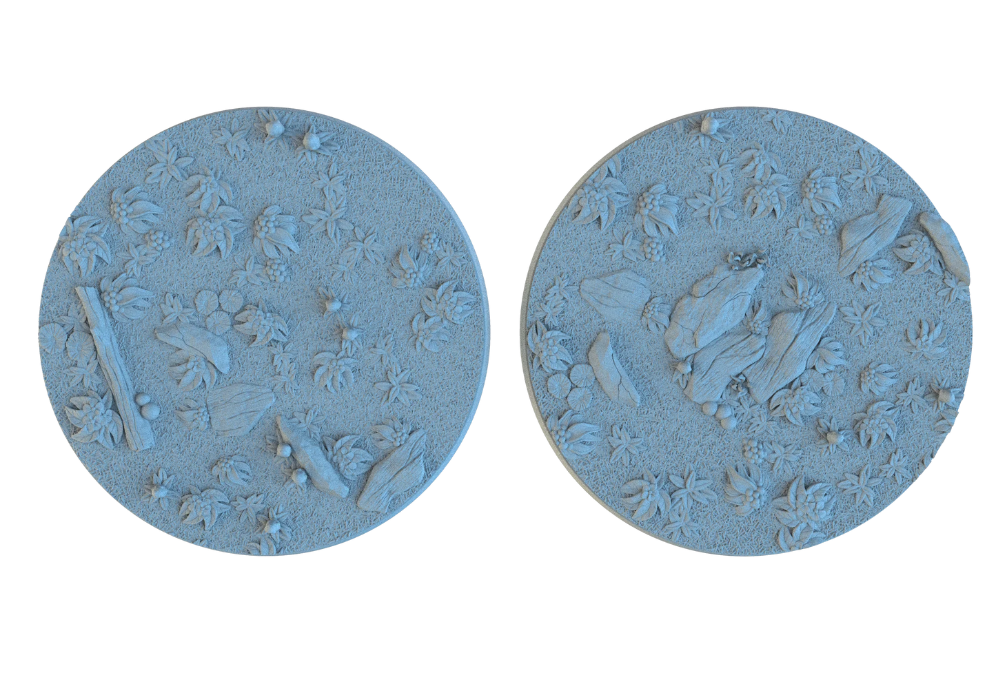 Forest Floor Circle Resin Bases | Wild Woods for D&D, Sylvaneth, Wargaming