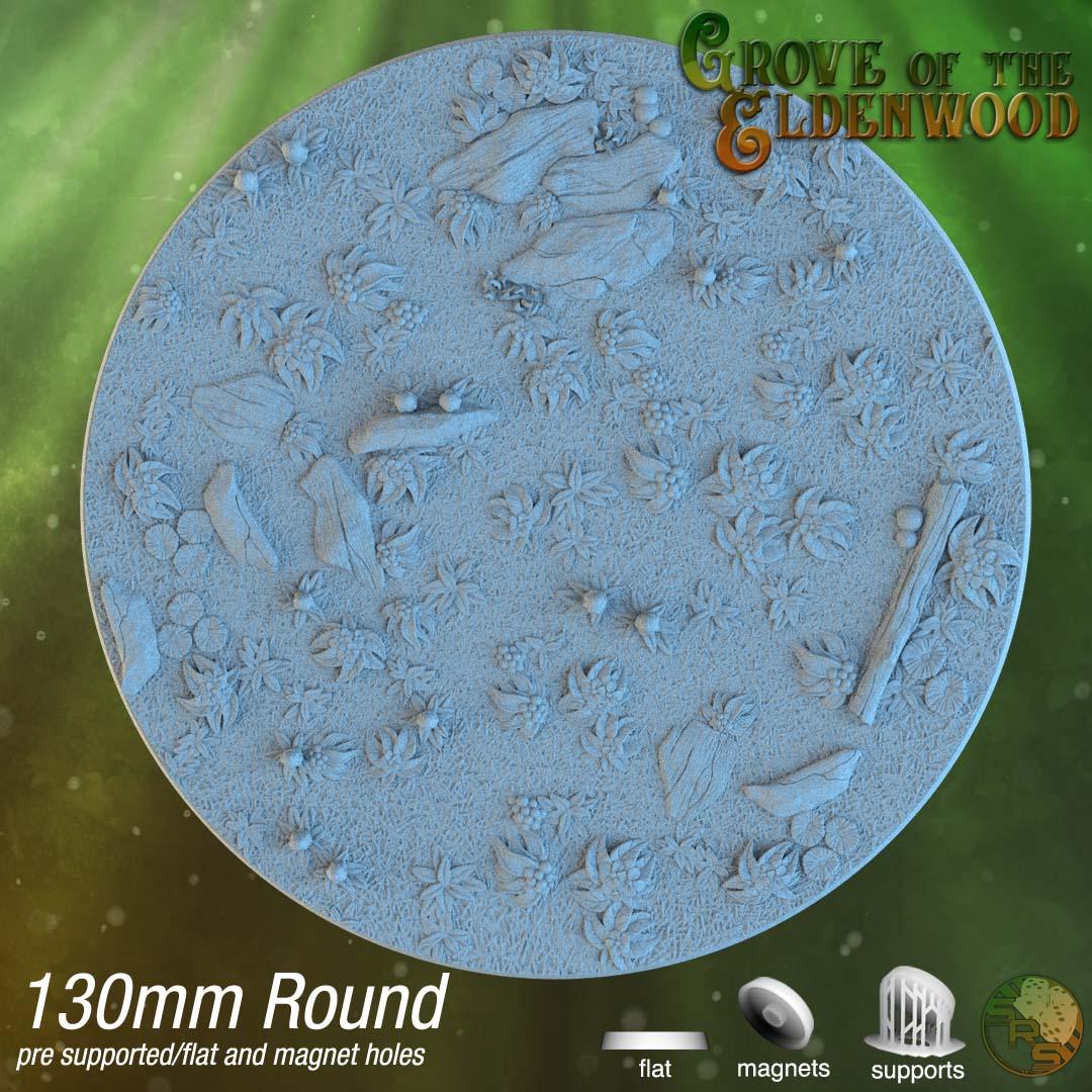 Forest Floor Circle Resin Bases | Wild Woods for D&D, Sylvaneth, Wargaming