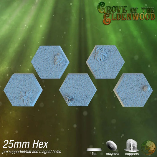 Forest Floor Hex Resin Bases | Wild Woods for D&D, Sylvaneth, Wargaming