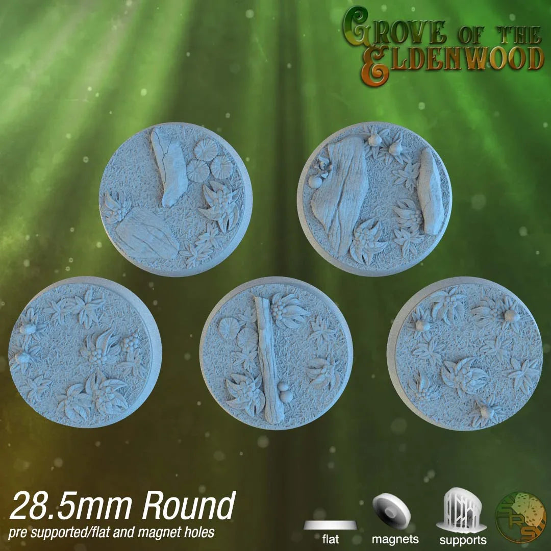 Forest Floor Circle Resin Bases | Wild Woods for D&D, Sylvaneth, Wargaming